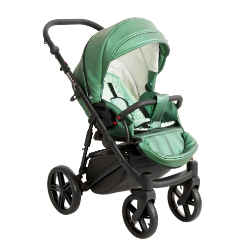 Универсальная коляска 2 в 1 Broco Miracle Black 9023-BMB-03, green, зеленый фото 7