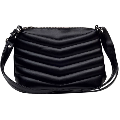 Женская сумка через плечо Sambag Rose LRN black черная (94180002)