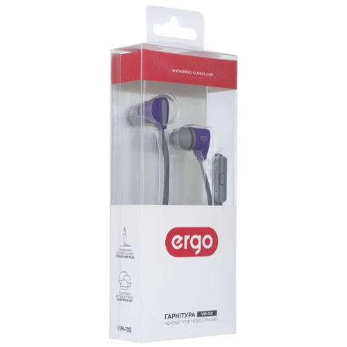 Наушники Ergo VM-110 Violet: Тип крепления без креплений