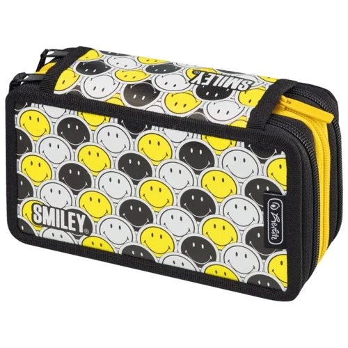 Пенал пустой Herlitz Triple Smileyworld Black & Yellow (50015436)