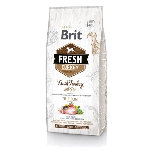 Сухой корм Brit Fresh Turkey/Pea Light Fit & Slim для взрослых собак 2.5 кг (8595602530809)