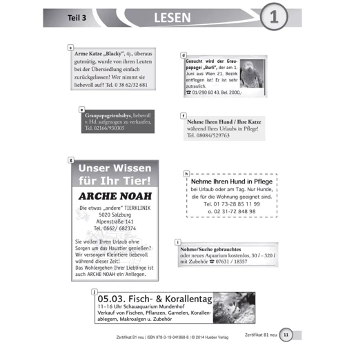 Zertifikat B1 neu 15 Übungsprüfungen mit Audio-CD фото 6