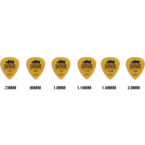 Медіатор Набор медиаторов DUNLOP 4330 ULTEX SHARP CABINET: Форма медіатора Standard