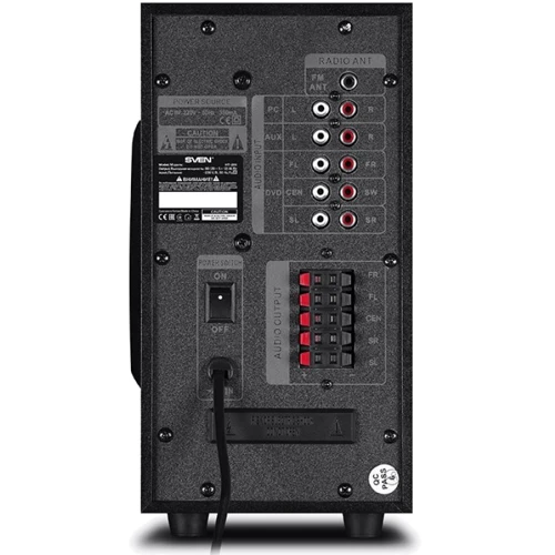 Акустична система SVEN HT-201 Black: Вихідна потужність колонок 60 Вт