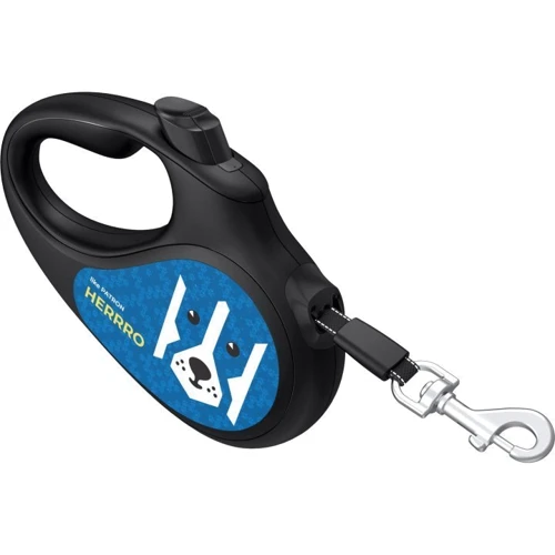 Поводок-рулетка WAUDOG R-leash рисунок Патрон M для собак весом до 25 кг 5 м светоотражающая лента черный (382-4025): Вес собаки, до 25 кг
