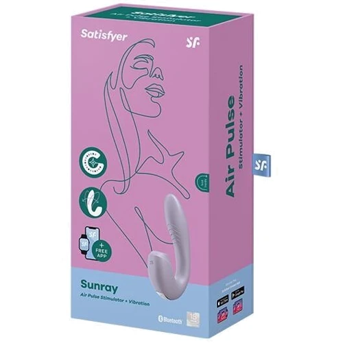 Вакуумный смарт вибратор Satisfyer Sunray Lilac, 4 положения ствола