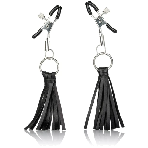 CalExotics Playful Tassels Nipple Clamps зажимы для сосков с кисточками, черный