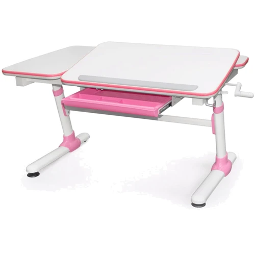Стол Evo-kids Darwin Pink (арт.Evo-502 P) - столешница белая / вставки розовые