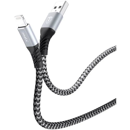 Кабель T-PHOX USB Cable to Lightning Jagger 1m Grey (T-L814 grey): Тип USB 2.0, Lightning