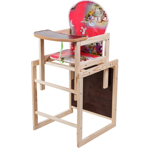 Стульчик- трансформер Наталка Зайчик-01 эконом красный (мышки, домики) (623064): Тип трансформер