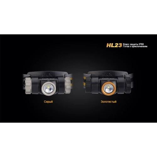 Фонарь туристический Fenix HL23 Yellow: Дальность подсветки, м 55