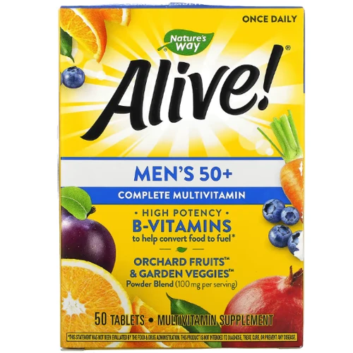 Nature's Way Alive! Men's 50+ Мультивитамины для мужчин старше 50 лет 50 таблеток