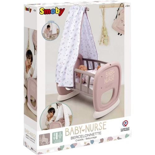 Колиска Smoby Toys Baby Nurse з балдахіном Рожевий (220373): Виробник Smoby