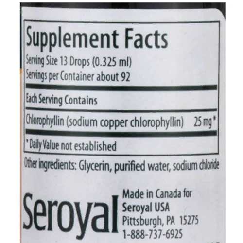 Genestra Brands Liquid Chlorophyll, 25 mg, 1 fl oz (30 ml) (GEN-11111): Страна производитель США