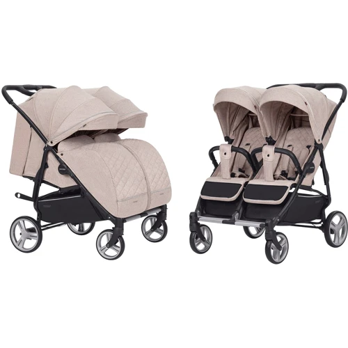 

Коляска прогулочная для двойни Carrello Connect Cotton Beige (CRL-5502)