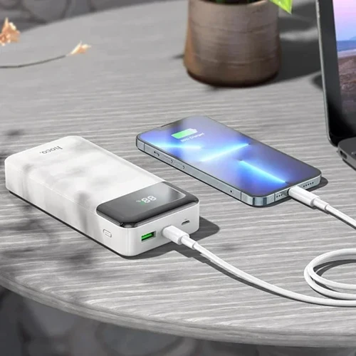 Внешний аккумулятор Hoco Power Bank 20000mAh J102A Cool Figure QC3.0/PD 20W White: Особенности Компактный размер, Индикатор заряда, С дисплеем, быстрая зарядка