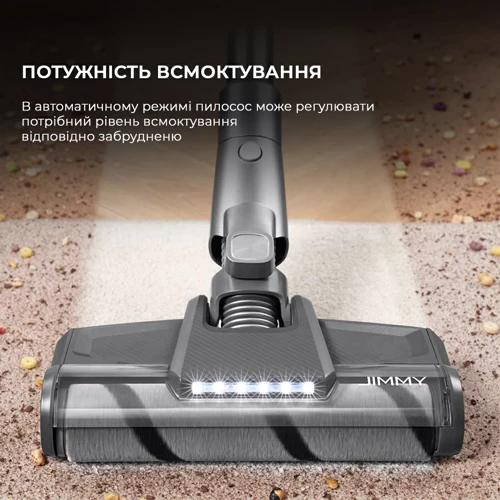 Пилосос Jimmy H10 Flex: Потужність всмоктування 245 Вт