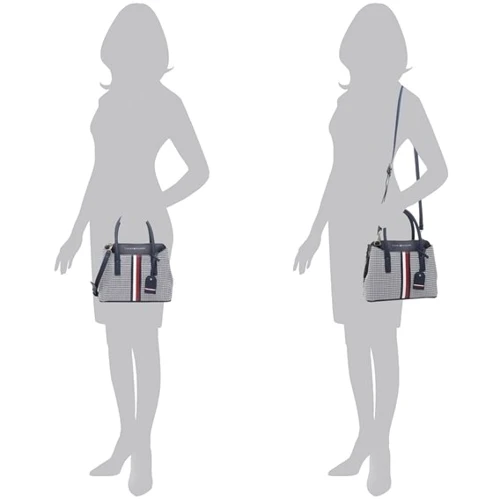 Женская сумка тоут Tommy Hilfiger синяя (883849537452): Фактура Сафьяно, Матовая