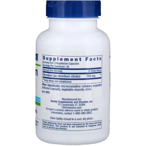 Life Extension Strontium Caps Mineral for Bone Health 750 mg 90 Caps (LEX-14769): Форма выпуска Капсулы