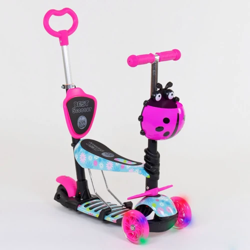 Самокат 5в1 Best Scooter (PU колеса з підсвічуванням) Абстракція Multicolor (84215)
