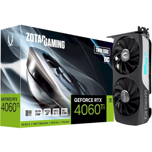 Видеокарта ZOTAC GAMING GeForce RTX 4060 Ti 8GB Twin Edge OC (ZT-D40610H-10M)