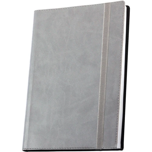 Деловая записная книжка Vivella А5, на резинке, серая (O27105-10)