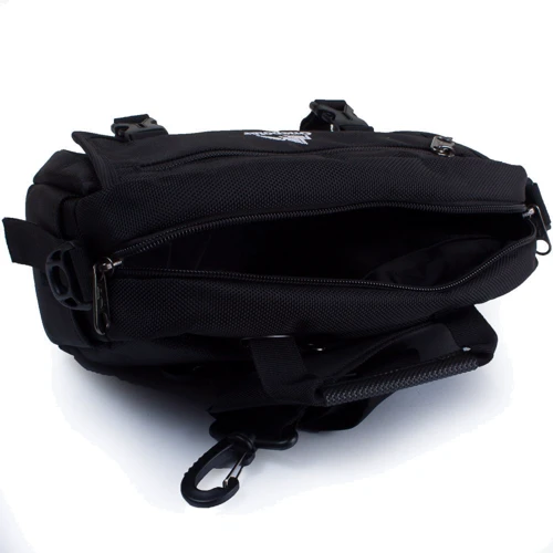 Мужская сумка через плечо Onepolar черная (W5078-black): Фактура Тканая, Матовая