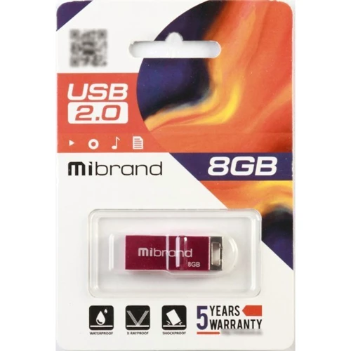 USB-флешка Mibrand 8GB Сhameleon Pink USB 2.0 (MI2.0/CH8U6P): Стандарт USB USB 2.0