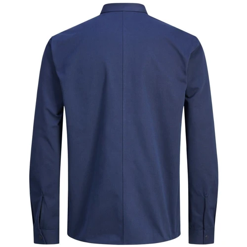 Рубашка Jack & Jones 20694932 50 синяя с длинным рукавом: Тип застежки На пуговицах