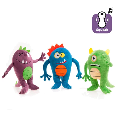 Игрушка для собак Flamingo Plush Monsters Happy с пищалкой плюш 25х16х10 см: Производитель Flamingo