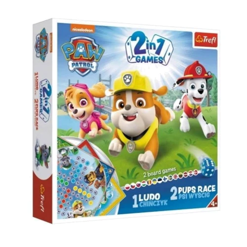 Настільна гра Trefl Лудо 2 в 1. Щенячий патруль (Ludo 2 in 1: Paw Patrol) (01896)