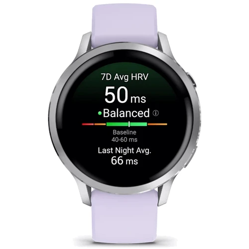 Смарт-годинник Garmin Venu 4 41mm Silver with Periwinkle Silicone Band (010-03013-01)