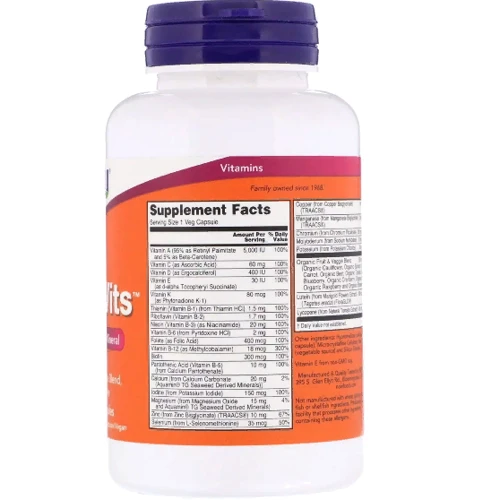 Now Foods Daily Vits, Multi Vitamin And Mineral, 120 Veg Capsules (NF3776): Тип Мультивитамины