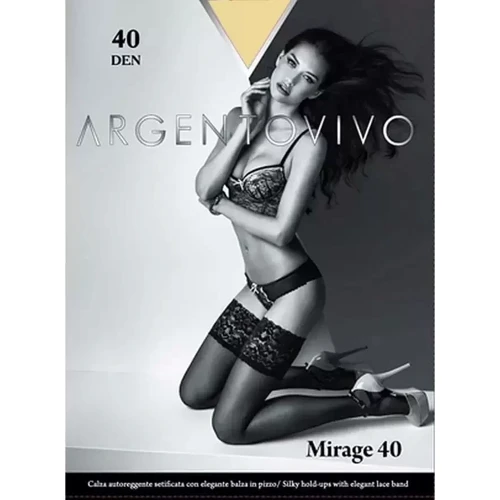 Чулки с широкой кружевной резинкой Mirage40 (1/2 playa)