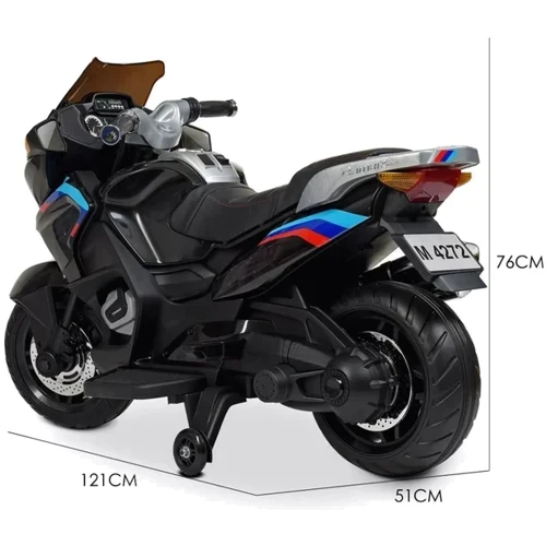Детский электромотоцикл 2 колесный Bambi Racer BMW черный (M 4272EL-2): Вид мотоцикл