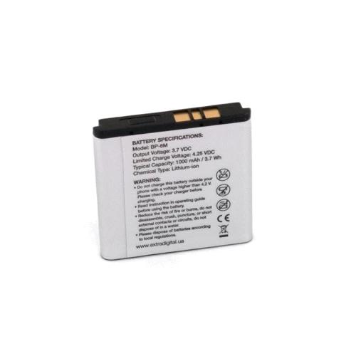 Аккумулятор ExtraDigital 1000mAh Nokia BP-6M: Производитель ExtraDigital