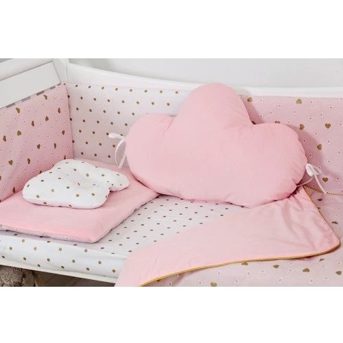 Постельный комплект 6 эл. Twins Dolce Insta 4075-D-508, Сердечки, розовый: Тип постельный комплект