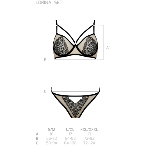 Комплект Passion LORINA SET beige XXL/XXXL