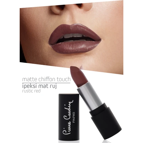 Pierre Cardin Matte Chiffon Touch Lipstick № 186 Rustic Red Помада для губ 4 g: Тип помады Помада-стик