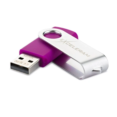 USB-флешка eXceleram 32GB P1 Series USB 2.0 Silver/Purple (EXP1U2SIPU32): Стандарт USB USB 2.0