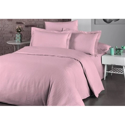Комплект постельного белья LightHouse Exclusive Sateen Stripe Lux евро пудровый (53959_2,0)
