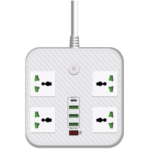 Сетевой фильтр Voltronic TВ-Т90 4 розеток 3xUSB White (ТВ-Т90-White)