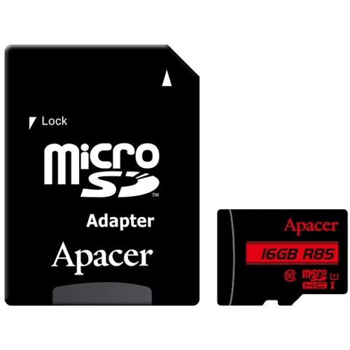 Карта пам'яті Apacer 16GB microSDHC Class 10 UHS-I U1 + adapter (AP16GMCSH10U5-R)