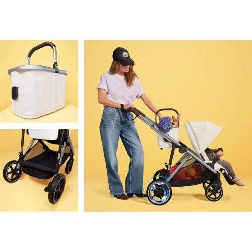 Прогулочная коляска Cybex eGazelle S SLV Stone Grey с электродвигателем и функцией укачивания (524000523): Возможность установки люльки опция