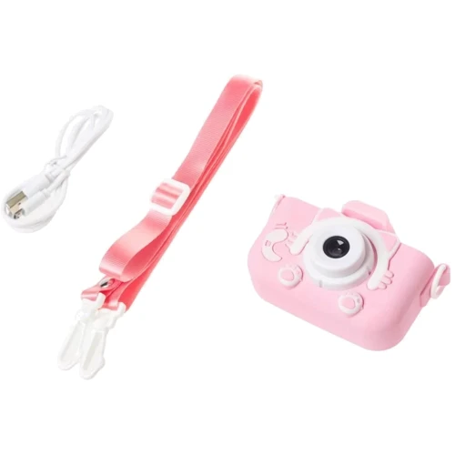 Цифровий дитячий фотоапарат Baby Photo Camera Cartoon Cat pink