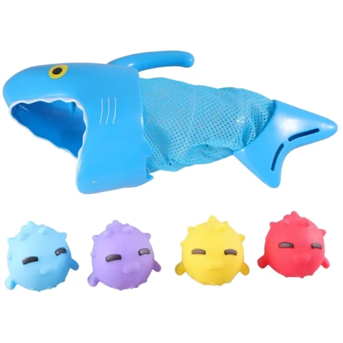 Игрушка для купания Bambi 630K акула-ловушка 31 см, мячи-рыбки