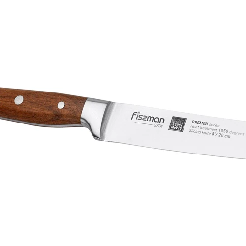Гастрономічний ніж Fissman Bremen 20 см (2724): Рукоятка Дерево