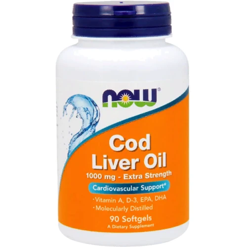 Now Foods Cod Liver Oil 1.000 mg Рыбий жир из печени трески 90 гелевых капсул