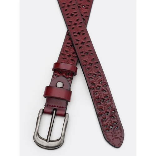 Женский ремень Borsa Leather бордовый (CV1ZK-094c-bordo): Пол Женский