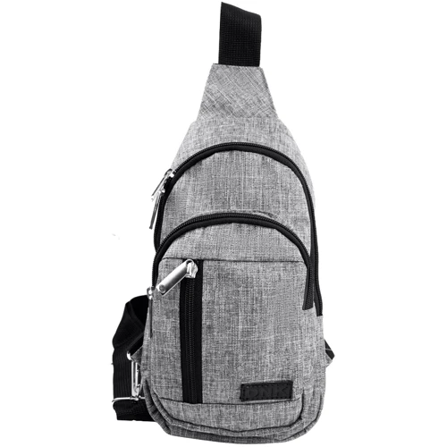 Мужская сумка-слинг DNK Leather серая (DNK-JOKER-4-BAG-7)